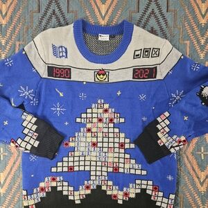 Microsoft Blue and Black Men's Sweater